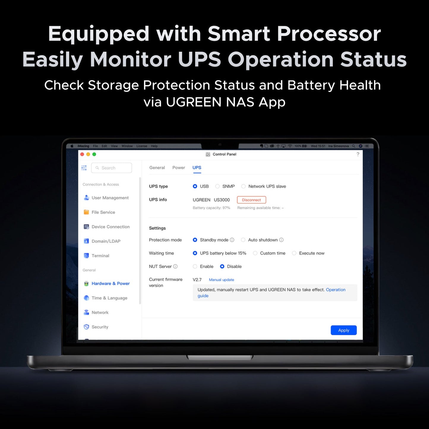UGREEN NAS 120W DC Uninterruptible Power Supply