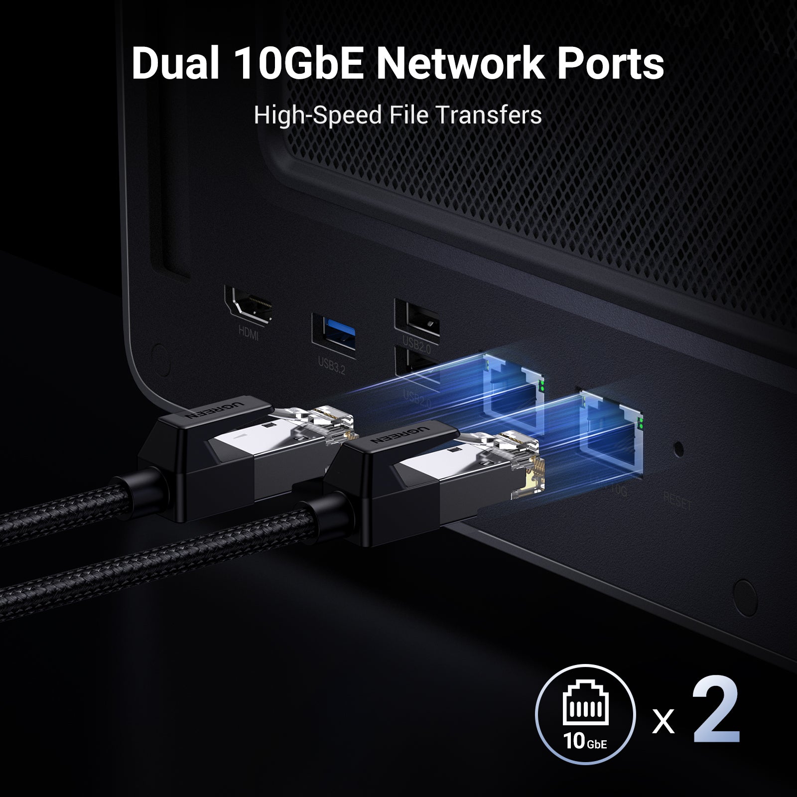 UGREEN 8-Bay NAS Server | Massive 256TB Storage & 10GbE Ports