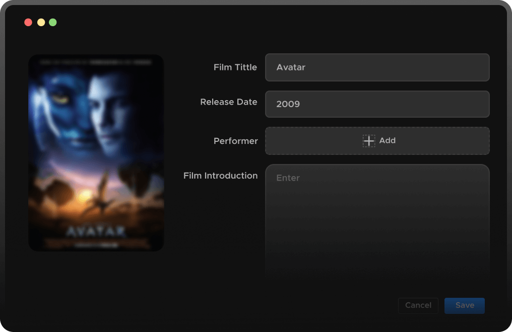 Editable movie information in Ugreen Nas's Film Collection Categorization